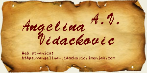 Angelina Vidačković vizit kartica